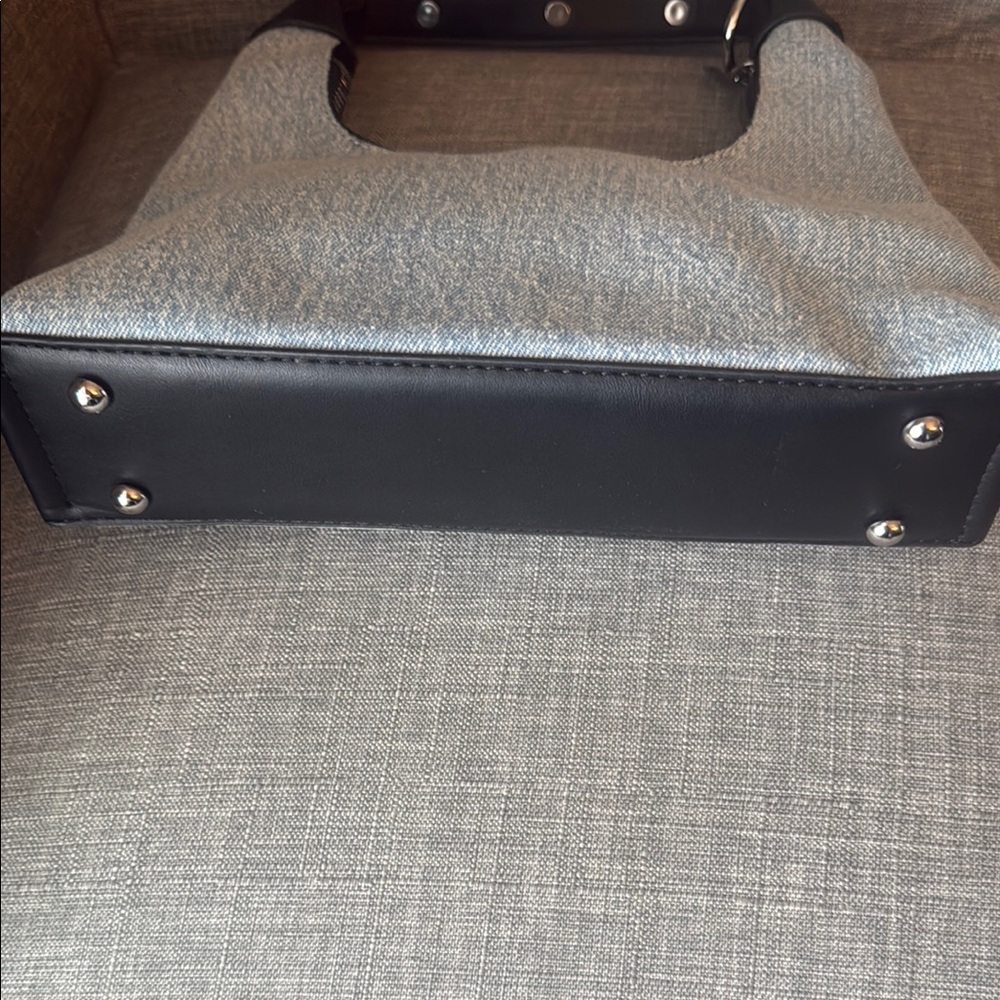 Stylish Denim and Black Women's Mini Bag - Picture 4 of 7